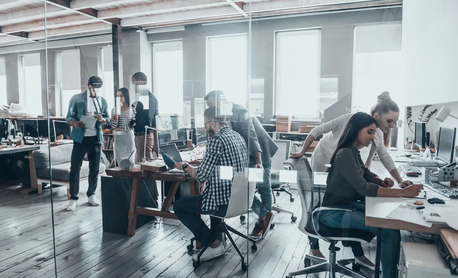 people working inside the office