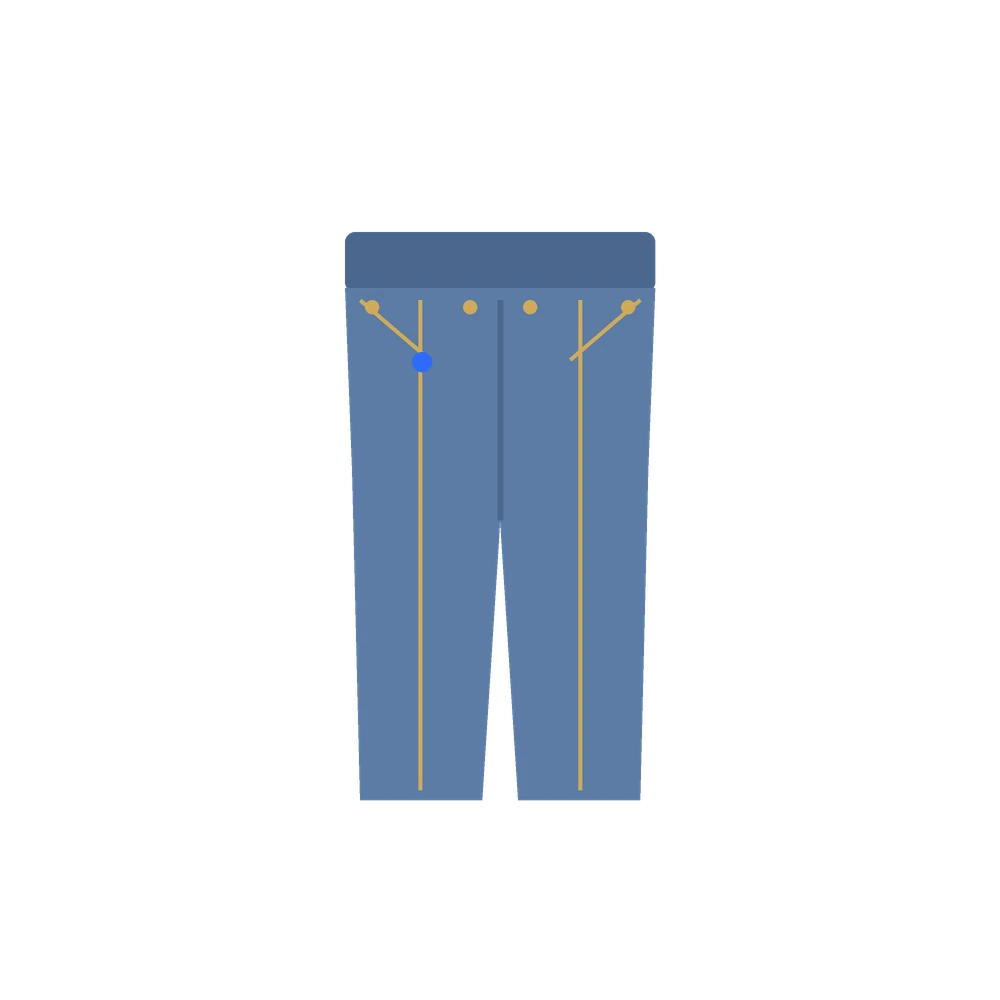 jeans flat-lay